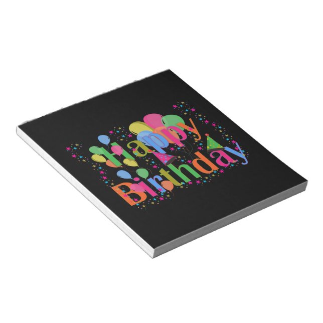 Personalize Name Birthday Party Celebration Art Notepad (Angled)
