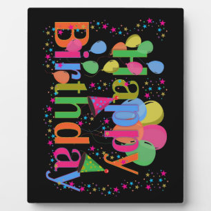 Personalize Name Birthday Party Celebration Art Plaque