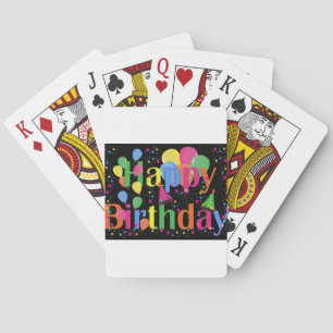 Personalize Name Birthday Party Celebration Art Playing Cards