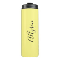 Personalize Name Blk. Script Vertical, Pale Yellow
