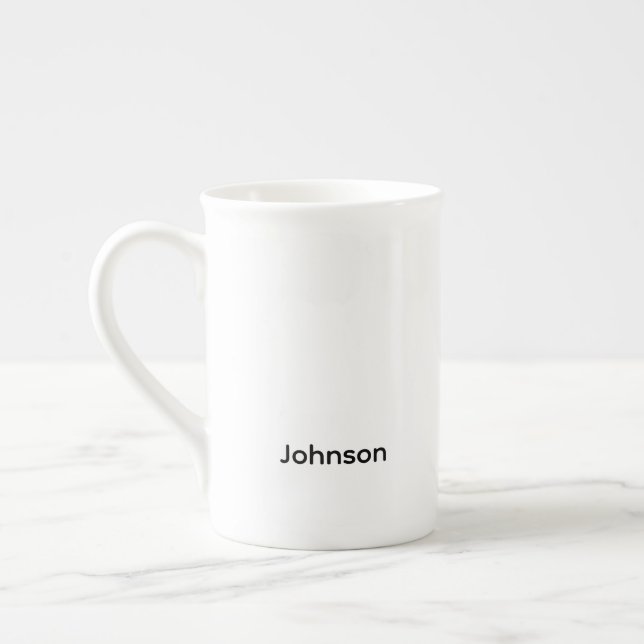 Personalize Name Bone China Mug (Left)