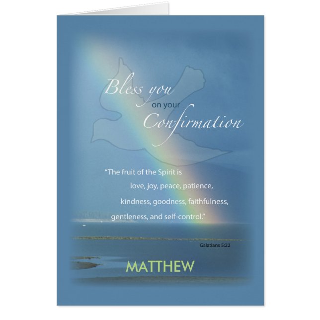 Personalize Name Customizable Confirmation Rainbow (Front)