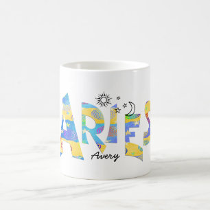 Personalize Name-Fun ARIES Birthday Zodiac Mug