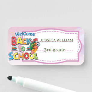 Personalize Name Funny Back To School Name Tag