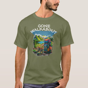 Personalize Name Gone Walkabout Adventure Camping T-Shirt