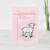 Personalize Name Granddaughter Baptism Pink Girl