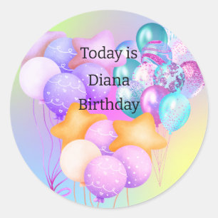 Personalize Name Happy Birthday Sticker
