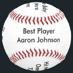 Personalize Name Hit Me Baby One More Time Softball<br><div class="desc">Funny quote typography plays on words,  and humour on product. Customize this with your artwork or text. Transfer the image to an item.</div>