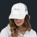 Personalize Name in Black Script Trucker Hat<br><div class="desc">Personalize name in Black Script for a contemporary and dynamic look. Makes a great gift.</div>