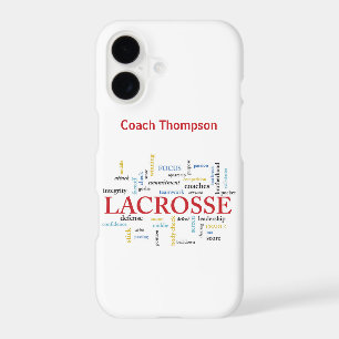 Personalize Name Lacrosse Coach Thanks Words