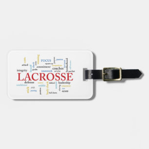 Personalize Name Lacrosse Coach Thanks Words Luggage Tag