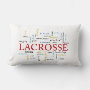 Personalize Name Lacrosse Coach Thanks Words Lumbar Pillow