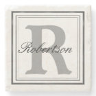 Personalize Name Monogram Initials Stone Coaster
