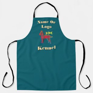 Personalize Name Or Logo Dog Kennel Dk Teal Apron