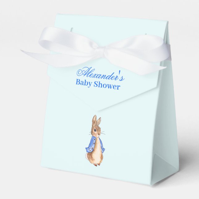 Personalize Name Peter the Rabbit Baby Shower Favor Box (Front Side)