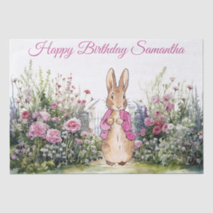 Personalize Name Peter the Rabbit Pink Jacket  Tissue Paper