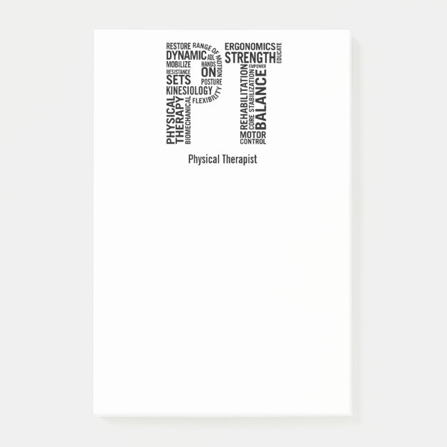 Personalize Name Physical Therapist PT Post-it Notes (Front)