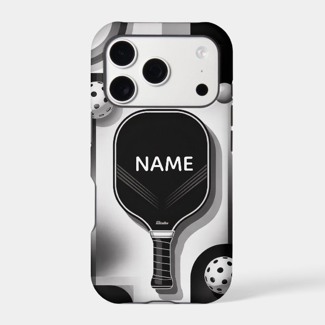 Personalize Name Pickleball Paddle And Ball Design (Back)