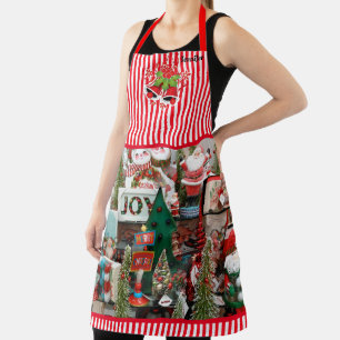 Personalize Name Pretty Christmas Holiday Gift Apron
