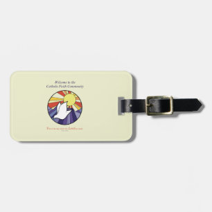 Personalize Name, RCIA Dove Circle on Yellow Luggage Tag