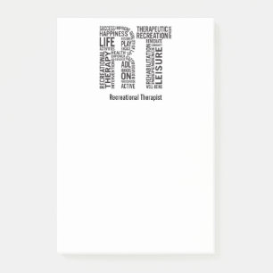 Personalize Name Recreational Therapist RT Post-it Notes
