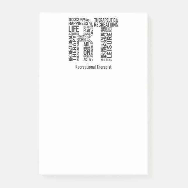 Personalize Name Recreational Therapist RT Post-it Notes (Front)