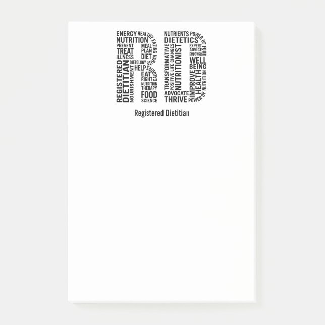 Personalize Name Registered Dietician RD Post-it Notes (Front)