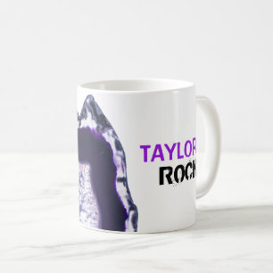 *~* Personalize NAME ROCKS Crystals Agate Geode Coffee Mug