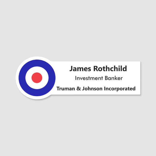 Personalize Name Tag Add YOUR Logo Magnet Back (Front)