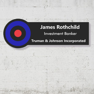 Personalize Name Tag Add YOUR Logo Magnet Back