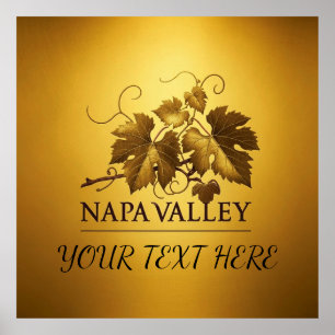 Personalize Name Text Large Napa Valley Poster