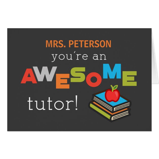 Personalize Name Tutor Teacher Appreciation Day (Front Horizontal)