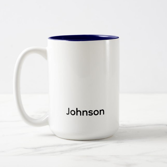 Personalize Name Two-Tone Coffee Mug (Left)