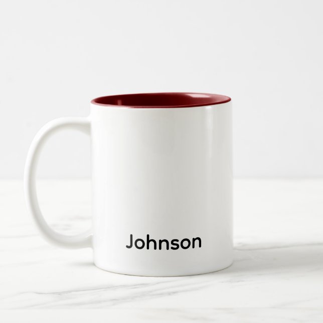 Personalize Name Two-Tone Coffee Mug (Left)