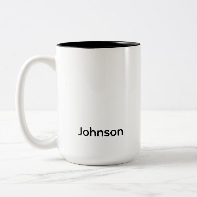 Personalize Name Two-Tone Coffee Mug (Left)
