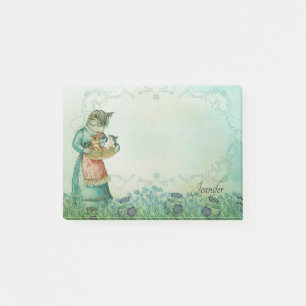 Personalize Name Victorian Cat Kittens Sweet Post-it Notes