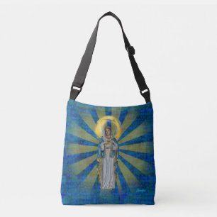 Personalize Name Virgin Mary with Halo Crossbody Bag