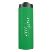 Personalize Name Wht Script Vertical, Kelley Green