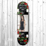 Personalize Names and Large Photo Hand Crafted Skateboard<br><div class="desc">Personalize Names and Large Photo Hand Crafted Skateboard</div>