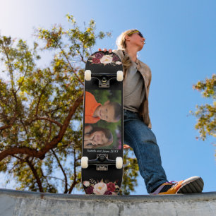 Personalize Names and Large Photo Handcrafted Skateboard