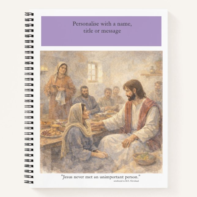 Personalize: No unimportant person Notebook (Front)