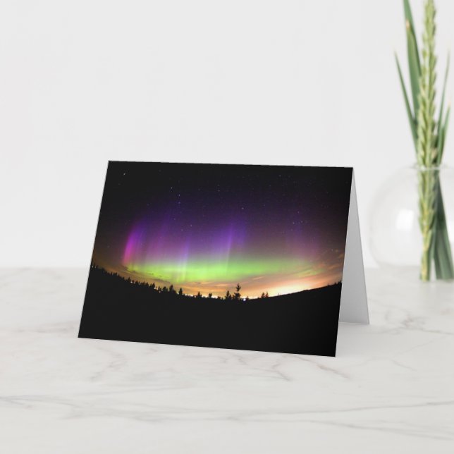 Personalize Northern-Lights Aurora Borealis Sky Card (Front)