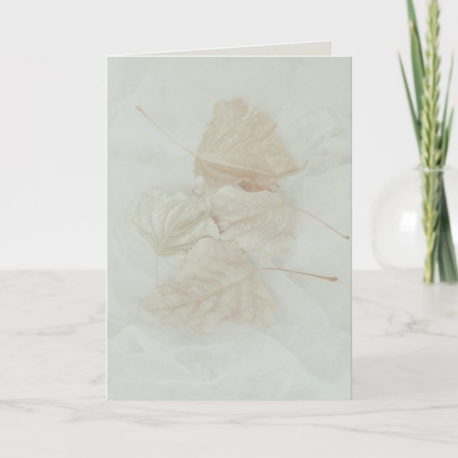 Personalize note greeting fall leaf leaves card (Front)
