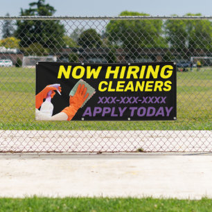 Personalize Now Hiring Cleaners Apply Today Large Banner