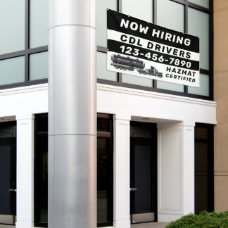 Personalize Now Hiring Hazmat CDL Drivers Banner