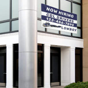 Personalize Now Hiring Lowboy CDL Drivers Large Banner