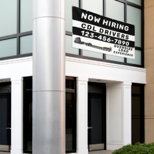 Personalize Now Hiring Oversize Load CDL Drivers Banner