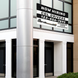 Personalize Now Hiring Oversize Load CDL Drivers Banner