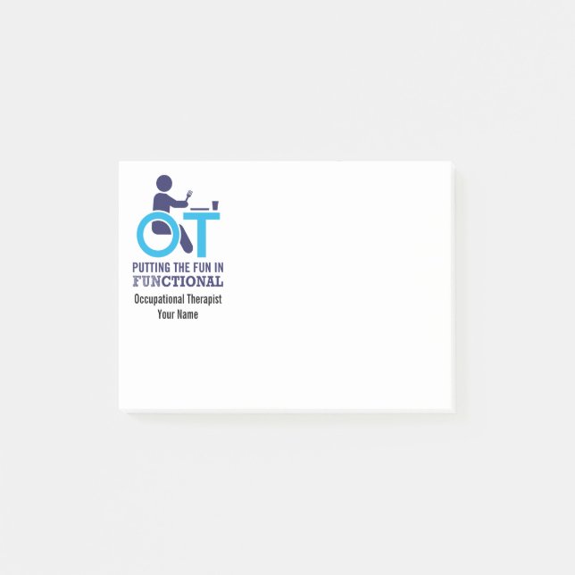 Personalize Occupational Therapy OT Fun Post-it Notes (Front)