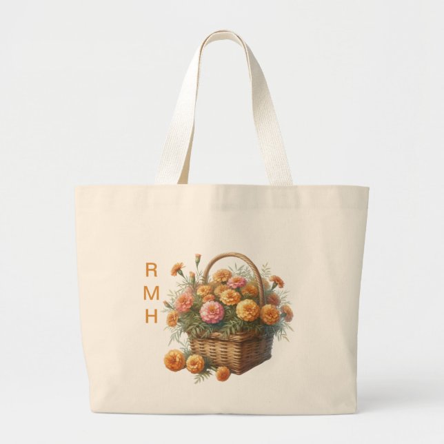 Personalize October Marigold Tote Bag (Front)